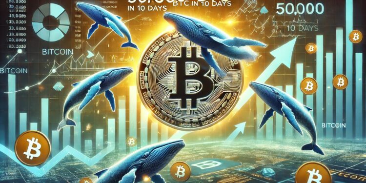 Bitcoin Whale Activity Hints At Upside: Big Players Bought 50,000 BTC In Just 10 Days