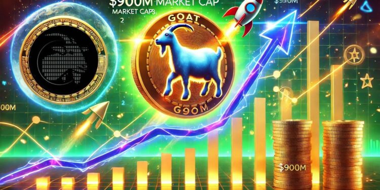 GOAT Outpaces PEPE Growing To $900M Market Cap In 2 Weeks – Details