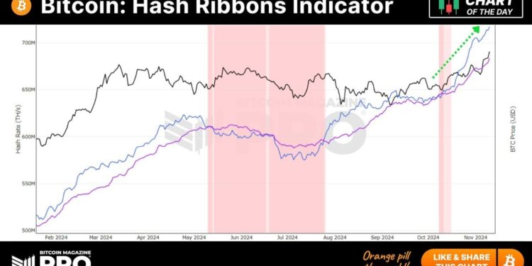 Bitcoin Hash Ribbons Indicator: Miners Show Unwavering Optimism as Hash Rate Hits New Highs