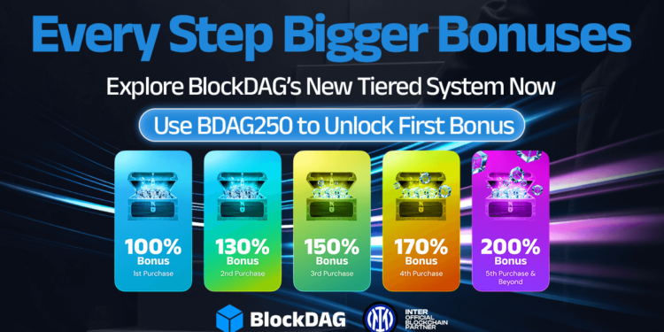 150% Bonus Marks BlockDAG’s New Tiered Bonus Chain! XRP News Drives Price Surge, ETH Targets Near Key Levels