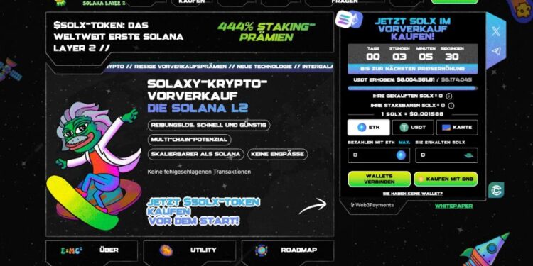 Solaxy: Vielversprechende Solana Alternative knackt bald die 10 Millionen US Dollar-Grenze