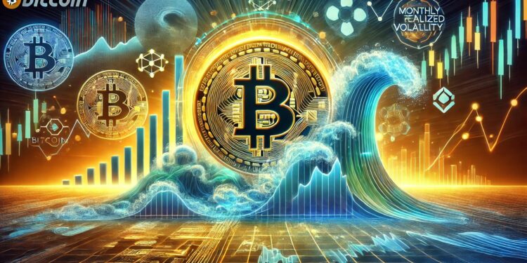 Bitcoin Monthly Realized Volatility Sits Below Cycle Peak Levels – Room For A Breakout?