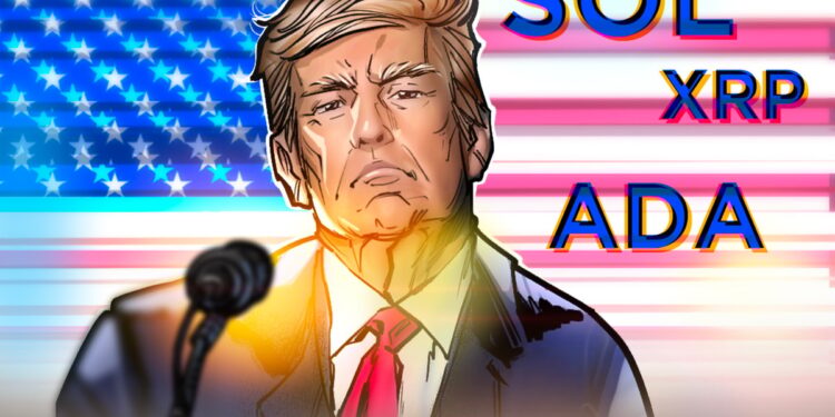 President Trump says crypto reserve to include BTC, ETH, SOL, XRP, ADA