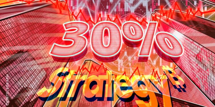 Strategy shares down 30% since Saylor’s Forbes cover