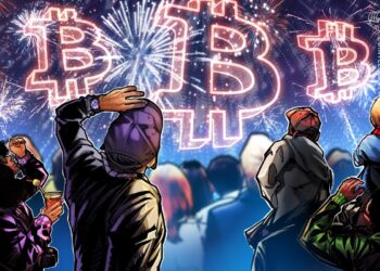 Bitcoin logo shines over Austin, Texas as Gemini sets new world record