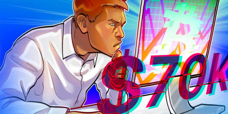 Bitcoin crash risk to $70K in 10 days increasing — Analyst says it’s BTC’s ‘practical bottom’
