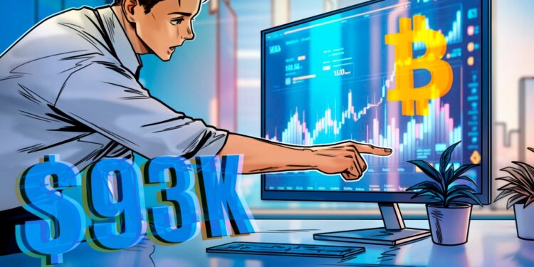 Bitcoin traders turn to $93K yearly open as BTC price hits 6-week high