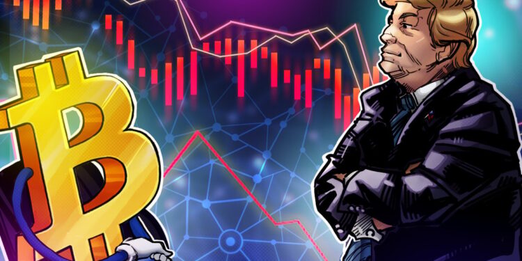 Bitcoin price drops 4% as Trump EU tariff talk liquidates over $300M