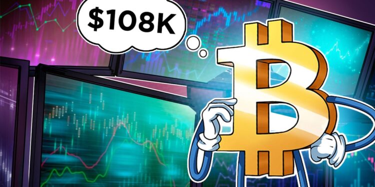 Bitcoin back below $108K as the market priced reduction in Fed rate cut odds