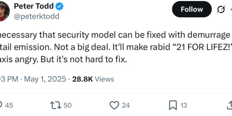 Top Bitcoin Developer Peter Todd Questions 21M Cap: Would You Still Hold?