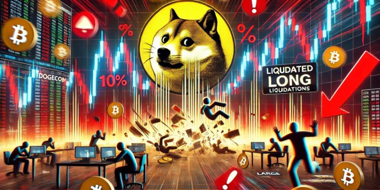 Dogecoin Long Liquidations Rack Up As Price Crashes 10%
