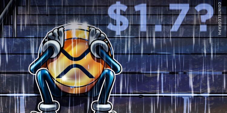 XRP price risks a 20% crash to $1.70 — Here is why
