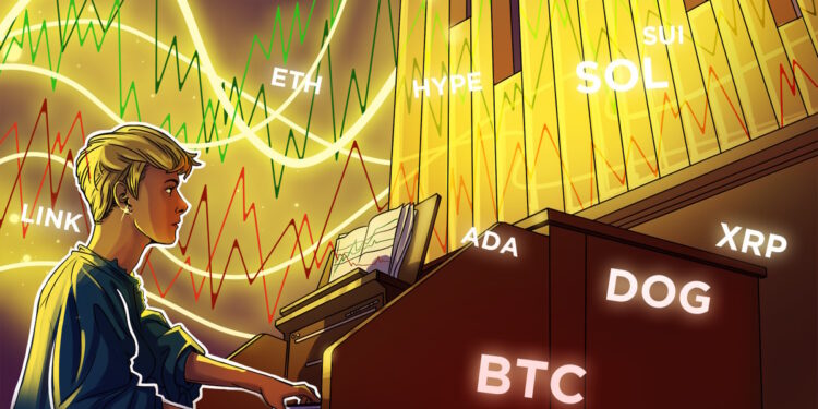 Price predictions for BTC, ETH, XRP, BNB, SOL, DOGE, ADA, SUI, HYPE, LINK