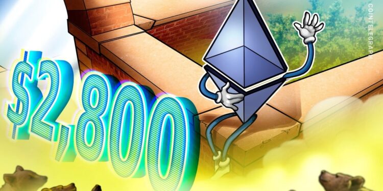 ETH Price Hits $2.8K But Options Traders are Bearish