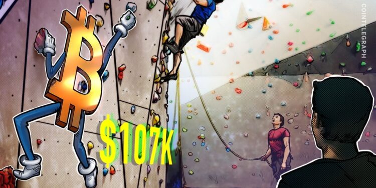 Bitcoin Holds $107K As Stagflation, Fed Rate Cuts Loom