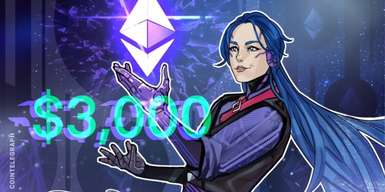 ETH Treasury Buys and ETF Flows Back Ether Rally Toward $3K