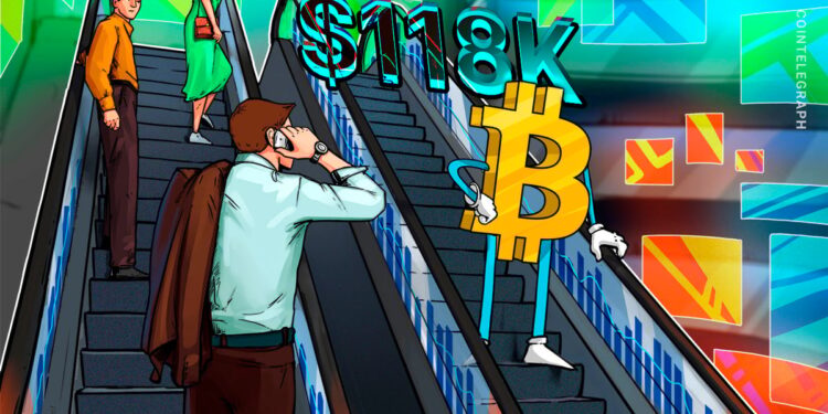 Bitcoin Traders Target Lower as BTC Slips Under $118,000