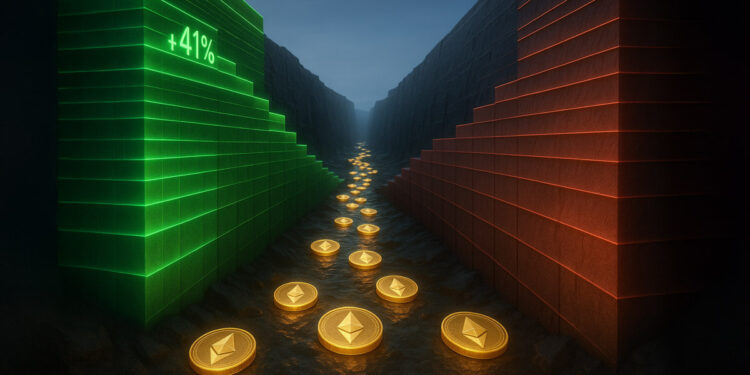 Ethereum order‑book liquidity has grown 41 % since April