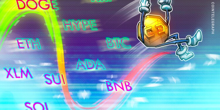 Price Predictions for BTC, ETH, XRP, BNB, SOL, DOGE, ADA, HYPE, XLM, SUI