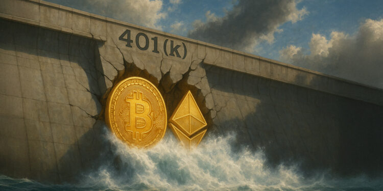 Trump 401k order could drive up to $122 billion into Bitcoin, Ethereum through default flows