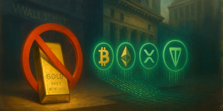 Gold legally barred from what BTC, XRP, TON, ETH are now doing to Wall Street