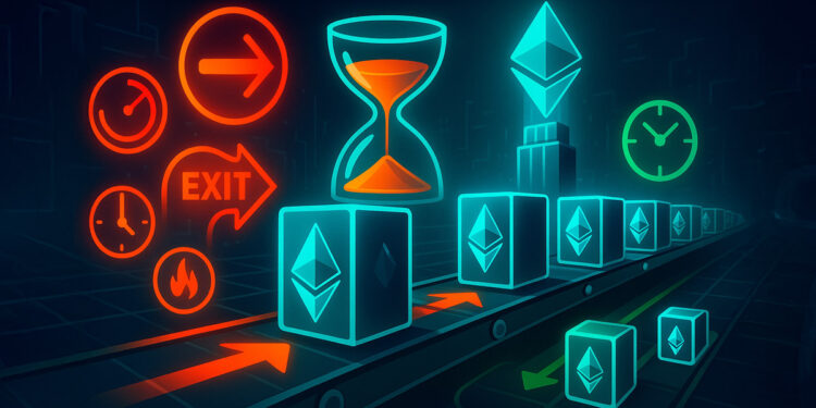 Ethereum staking exit wait balloons to 43 days
