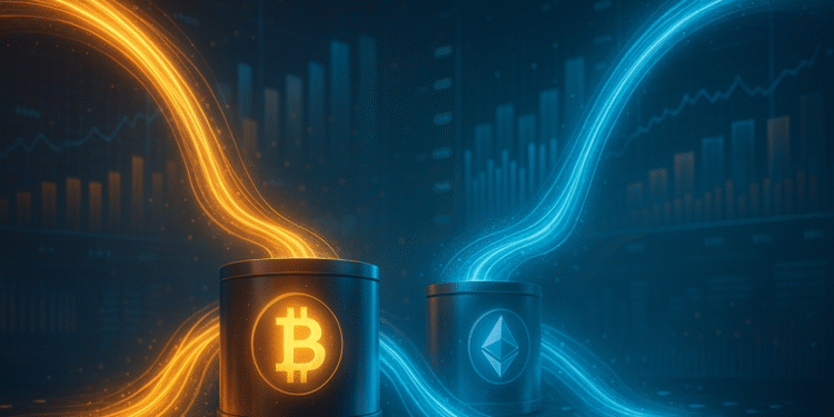 Bitcoin, ETH Lead Record $6 Billion Flows Into Crypto Funds