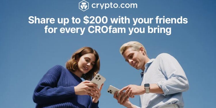 Crypto.com Enhances App Referral Feature With CRO Rewards