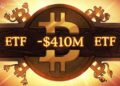 Bitcoin ETFs Post $410M Outflows As Early-Week Momentum Fades