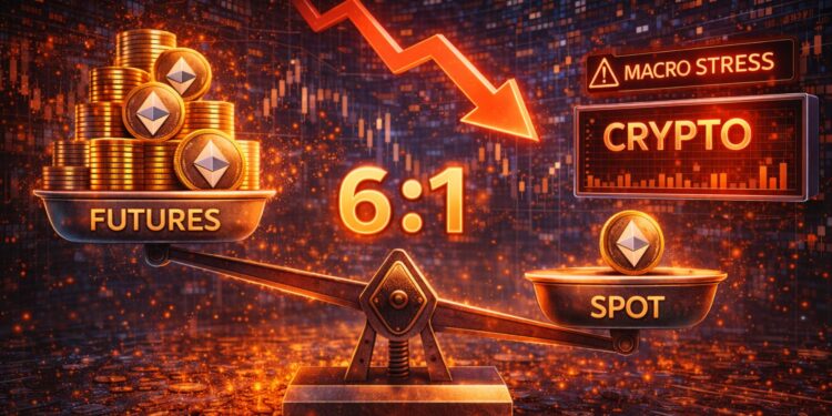 Ethereum Futures Volume Outruns Spot 6-to-1 As Macro Stress Weighs On Crypto