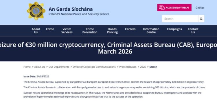 Cracked: How Irish Crypto Authorities Finally Moved 500 ‘Inaccessible’ Bitcoin