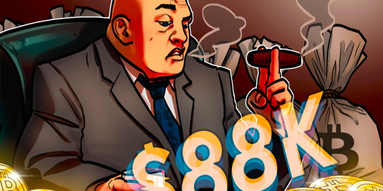 BTC Targets $88K As Exchange Inflows Drop Under $3 Billion