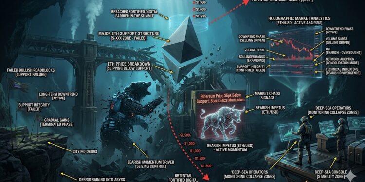 Ethereum Price Slips Below Support, Bears Seize Momentum