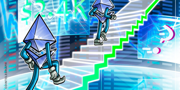 Ethereum Whales Accumulate Aggressively as ETH Price Rises to $2.4K