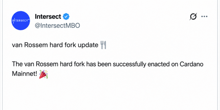 Cardano Triggers First Fully Onchain Governed Hard Fork in Network History