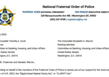 382,000-Member Police Group Supports Revised Crypto CLARITY Act