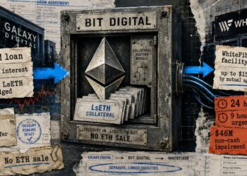 Bit Digital pledged 74% of its staked Ethereum position to a loan that can trigger a 24-hour collateral call