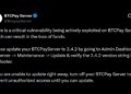 Bitcoin Lightning Nodes Hit as BTCPay Signals Emergency 2.4.2 Fix