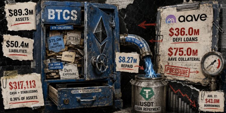 BTCS used Ethereum to repay Aave debt and ended Q2 with just $317,000 in cash