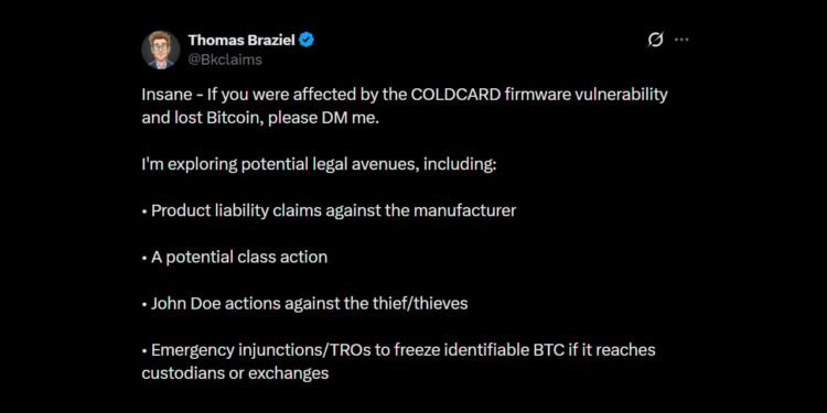 Coinkite Faces Class Action Threat as Bitcoin Wallet Bug Costs Users Over 1,300 BTC