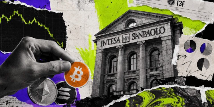 Italy’s biggest bank just slashed its Bitcoin ETF call position by 99% to triple down on staked Ethereum