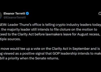 Thune to File Motion to Force September Vote on CLARITY Act
