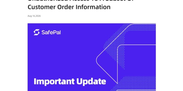 Data Breach Hits 39,798 Safepal Customers After Order Plugin Flaw
