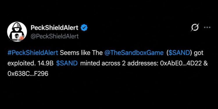 Sandbox Bridge Hack Mints 14.9B SAND While Coinbase Delists Futures