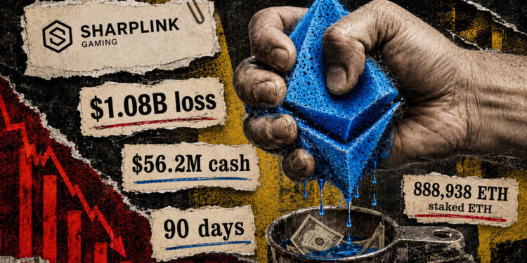 SharpLink posts $1B loss as its $1.7B Ethereum treasury could take 90 days to fully convert to cash