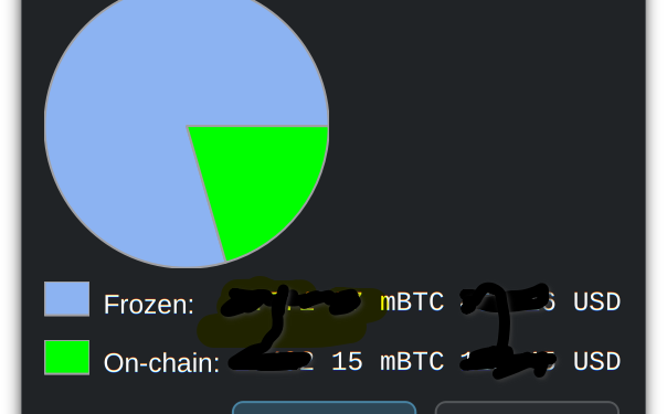 Why does Electrum say I have some frozen funds when I have no frozen addresses or open Lightning channels?