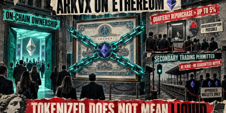 ARK partners with Securitize to put a venture fund on Ethereum, but leaves exit doors locked
