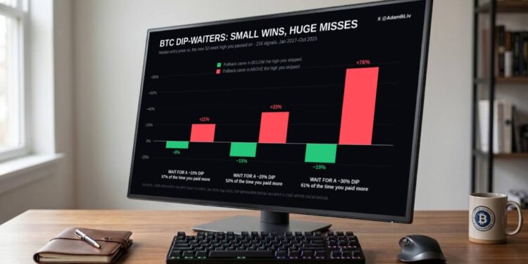 Waiting for a 30% Bitcoin Dip Backfired in 61% of Tested Cases