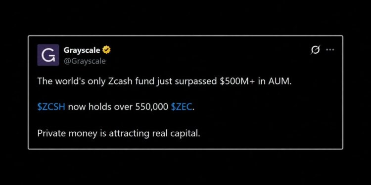 Grayscale’s Zcash ETF Tops $500M, but $100M Came From a DCG Affiliate – Bitcoin News