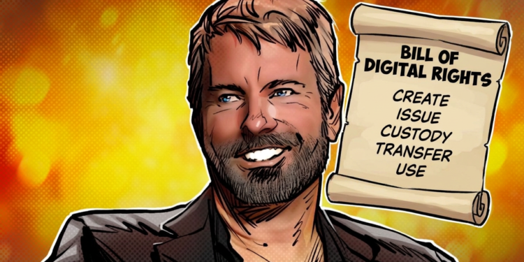 Saylor outlines bill of digital rights
